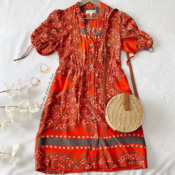 Anthropologie Dresses & Skirts - Anthropologie Red Silk Moulinette Soeurs Dress